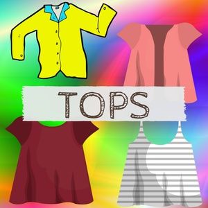 TOPS: BLOUSES, BUTTON DOWNS, TANKS, CROPS, NO TEES